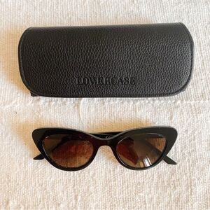 Lowercase NYC Steeplechase Cat Eye Black Sunglasses